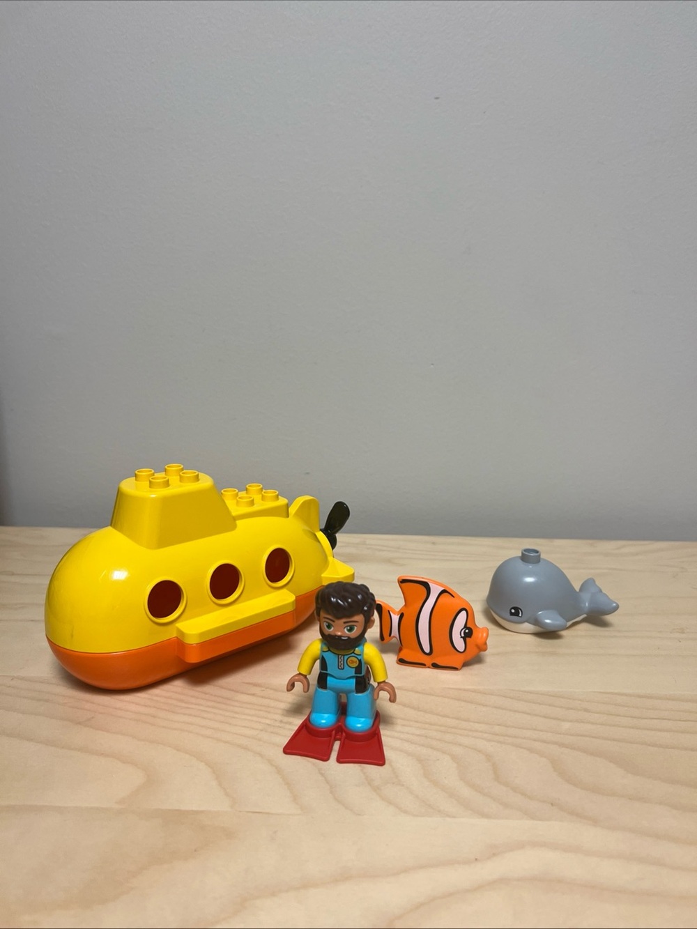 Yellow Submarine Playset with Diver Figure and Sea Animals